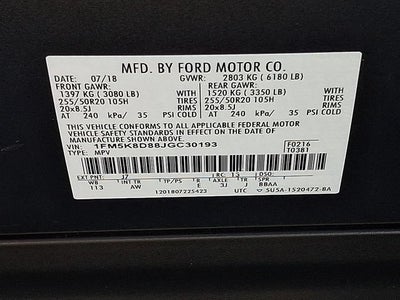 2018 Ford Explorer XLT
