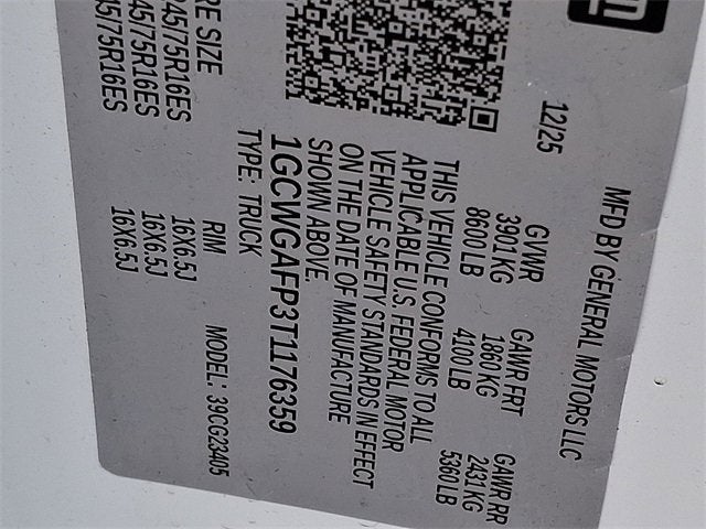 2026 Chevrolet Express Cargo 2500 WT