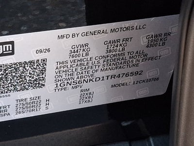 2026 Chevrolet Tahoe LT